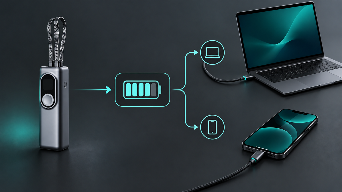 Pass-through charging planning with USB-C power bank laptop and phone