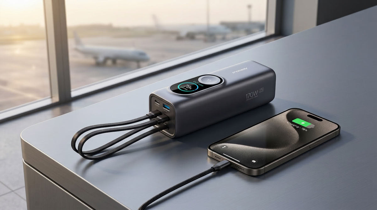 iFORWAY PB02 power bank fast charging an iPhone 18