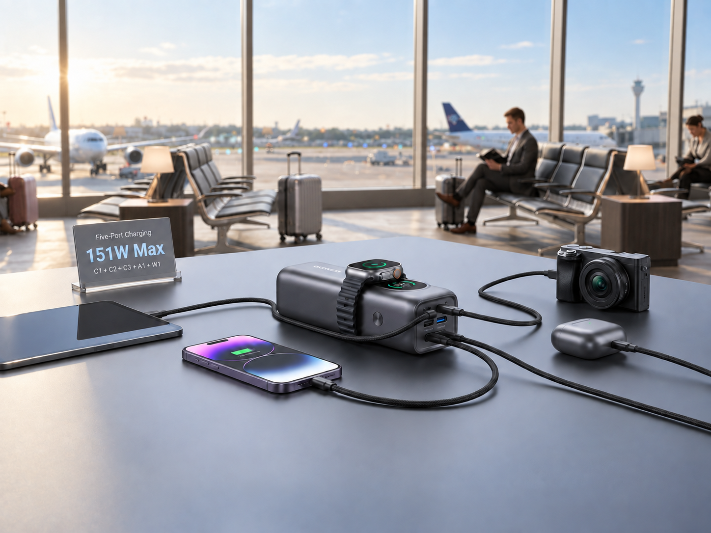 Five-Port Charging – Up to 151W Total