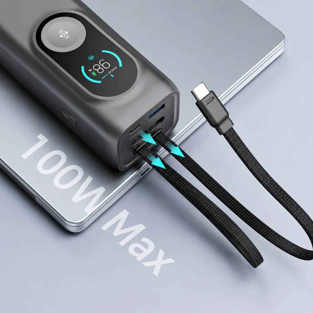 100W Max Single-Port Charging