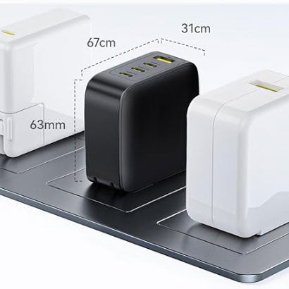 iFORWAY 140W PD 3.1 fast charger with dual high-speed USB-C ports, providing maximum power for MacBook Pro 16-inch and heavy-duty laptops.