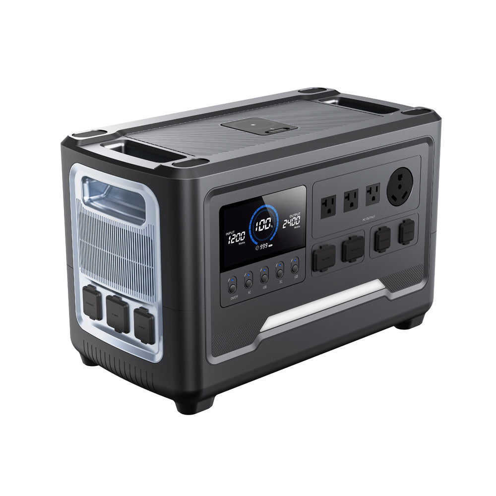 iFORWAY heavy-duty solar generator delivering 2400W rated and 4800W surge power to easily run large appliances and power tools.
