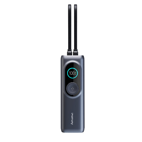 iFORWAY 25000mAh high-capacity power bank featuring a sleek design and a smart HD digital display for real-time battery monitoring.
