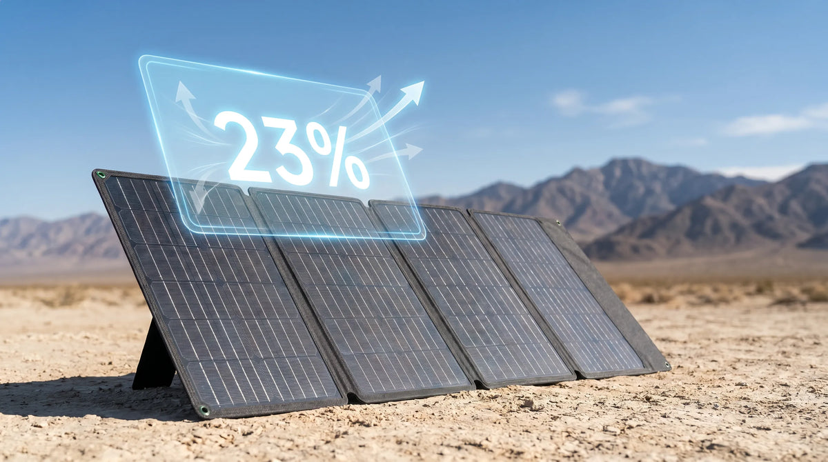 23% High-Efficiency Solar Charging Power