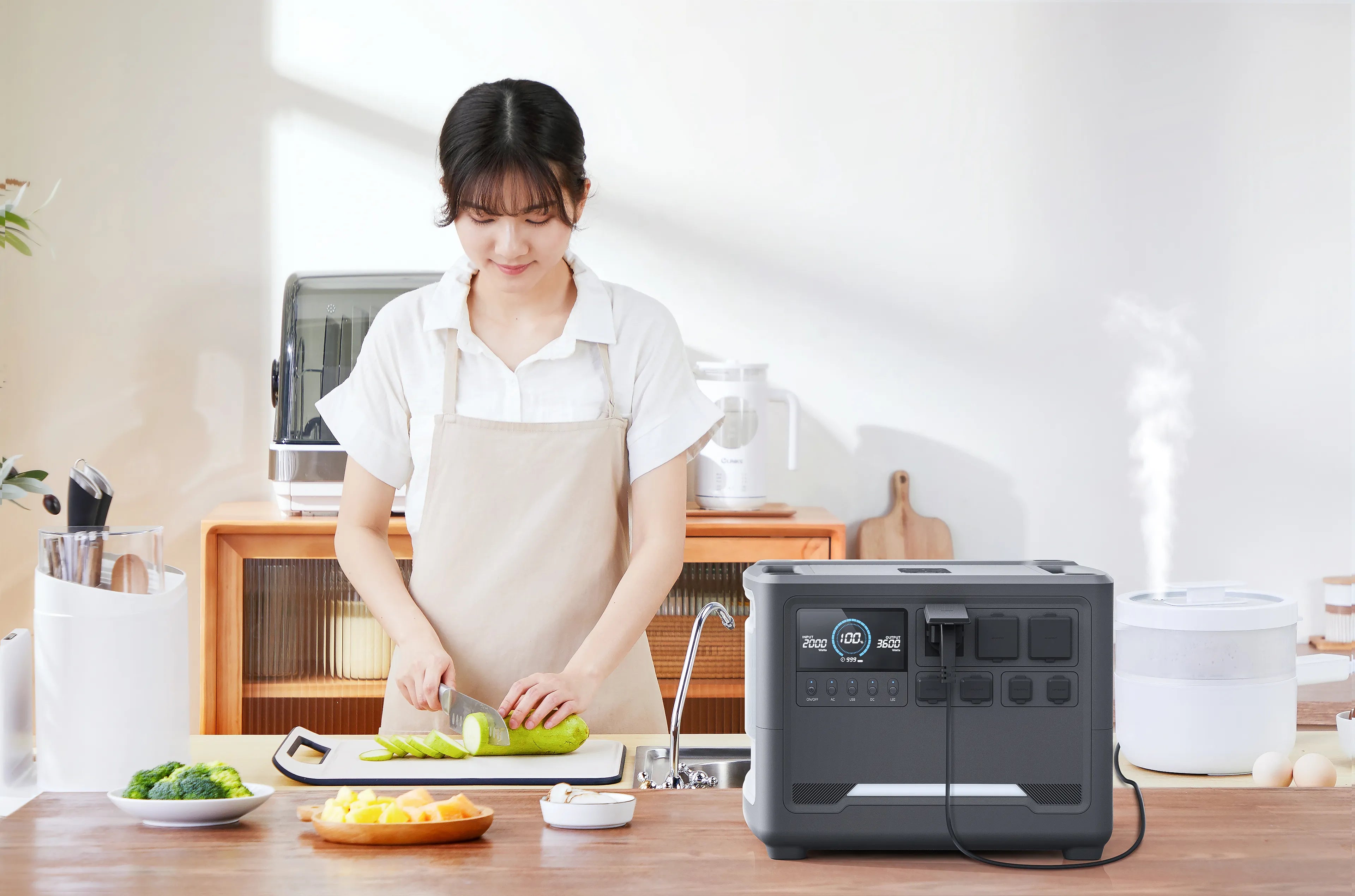 iFORWAY high-capacity power station driving a kitchen appliance with its massive high power output. This versatile home backup power hub provides stable performance for daily cooking essentials, ensuring your routine remains uninterrupted. Engineered with superior safety standards and low heat loss technology, it is the perfect companion for a modern off-grid living lifestyle. Experience reliable Power On the Go within your kitchen with iFORWAY's Built Tough energy solution.