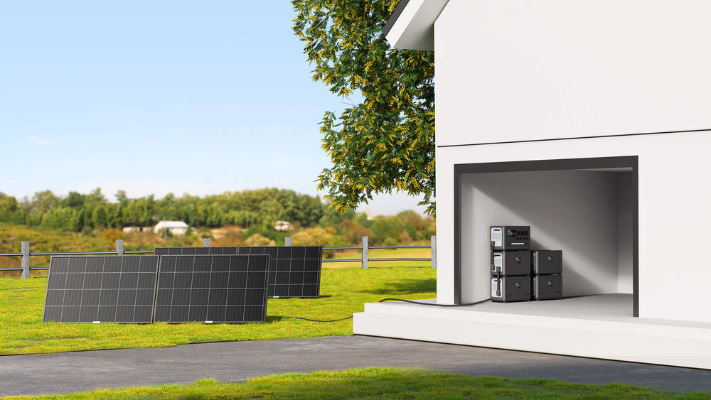 iFORWAY modular home energy storage system integrated with efficient solar panels. This sustainable setup allows homeowners to Grab the sun and store clean energy in expandable units for a complete off-grid living experience. Engineered as a robust home backup power hub, it ensures stable performance and high power output for the entire household. With superior safety protocols and low heat loss engineering, iFORWAY delivers reliable Power On the Go for any home emergency.