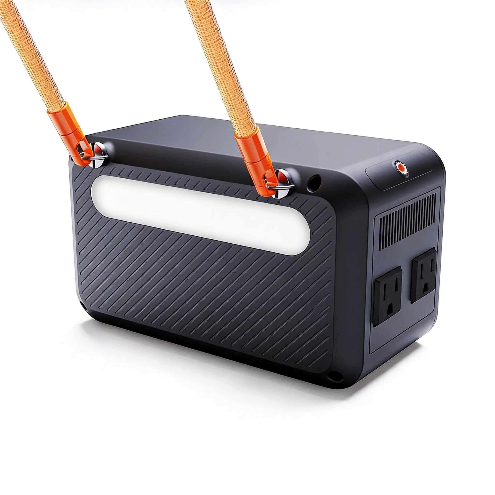 Close-up of iFORWAY portable power supply featuring PD 100W bidirectional fast charging ports for high-efficiency device charging.