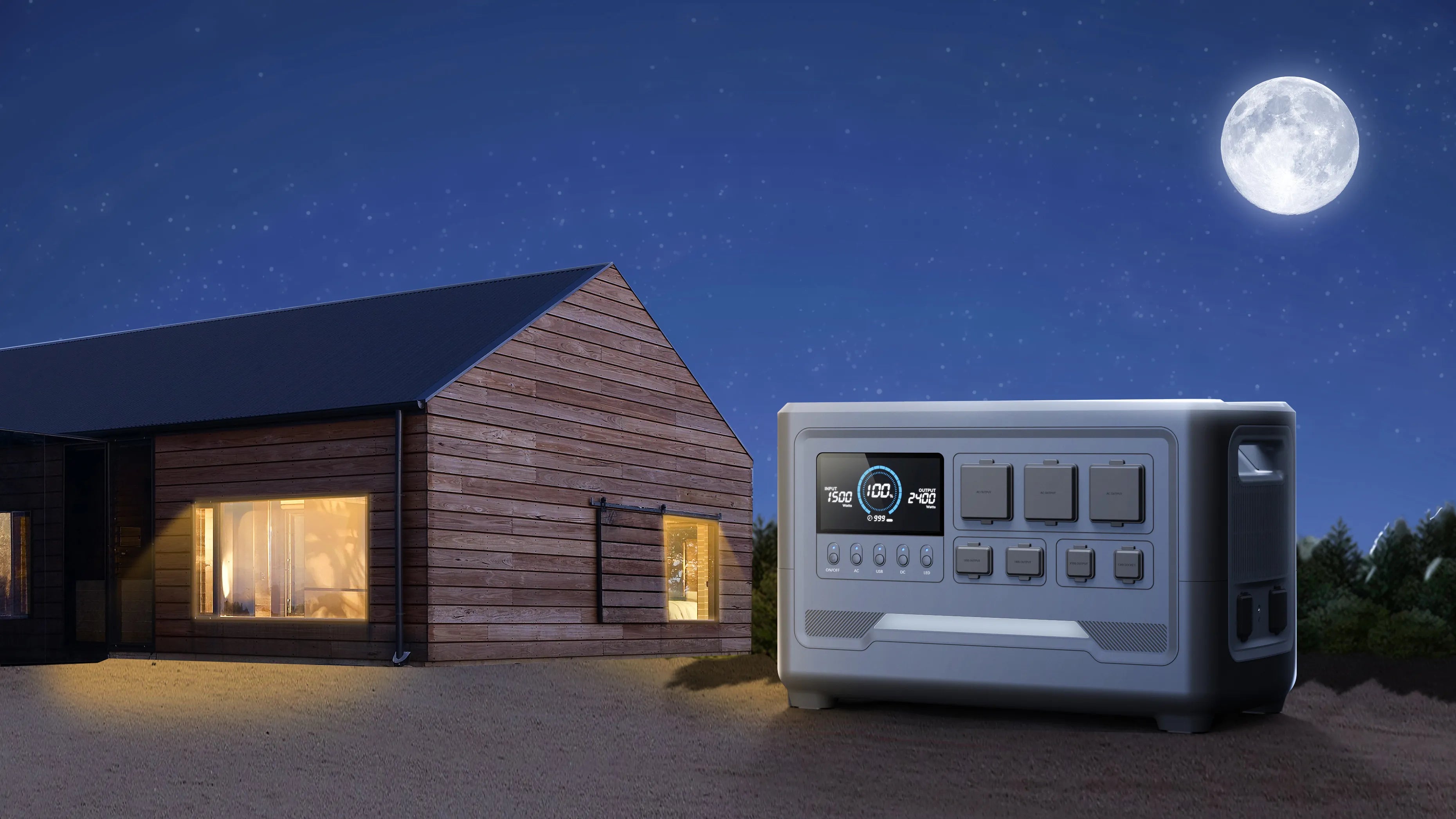 iFORWAY portable power station driving a high-wattage electric oven, showcasing its massive high power output capabilities. A reliable home backup power essential that guarantees stable performance for heavy-duty kitchen appliances. With superior safety certification and low heat loss architecture, it provides a safe and continuous energy supply for off-grid living. Built tough to handle extreme loads, ensuring your Power On the Go never compromises on performance.